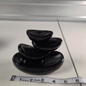 Black Ceramic Backflow Cone Burner (Good Fortune Design) New in Box